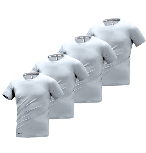 T-SHIRT AUS BAMBUSFASER | BAMBUSSHIRT 4ER-PACK WEIß