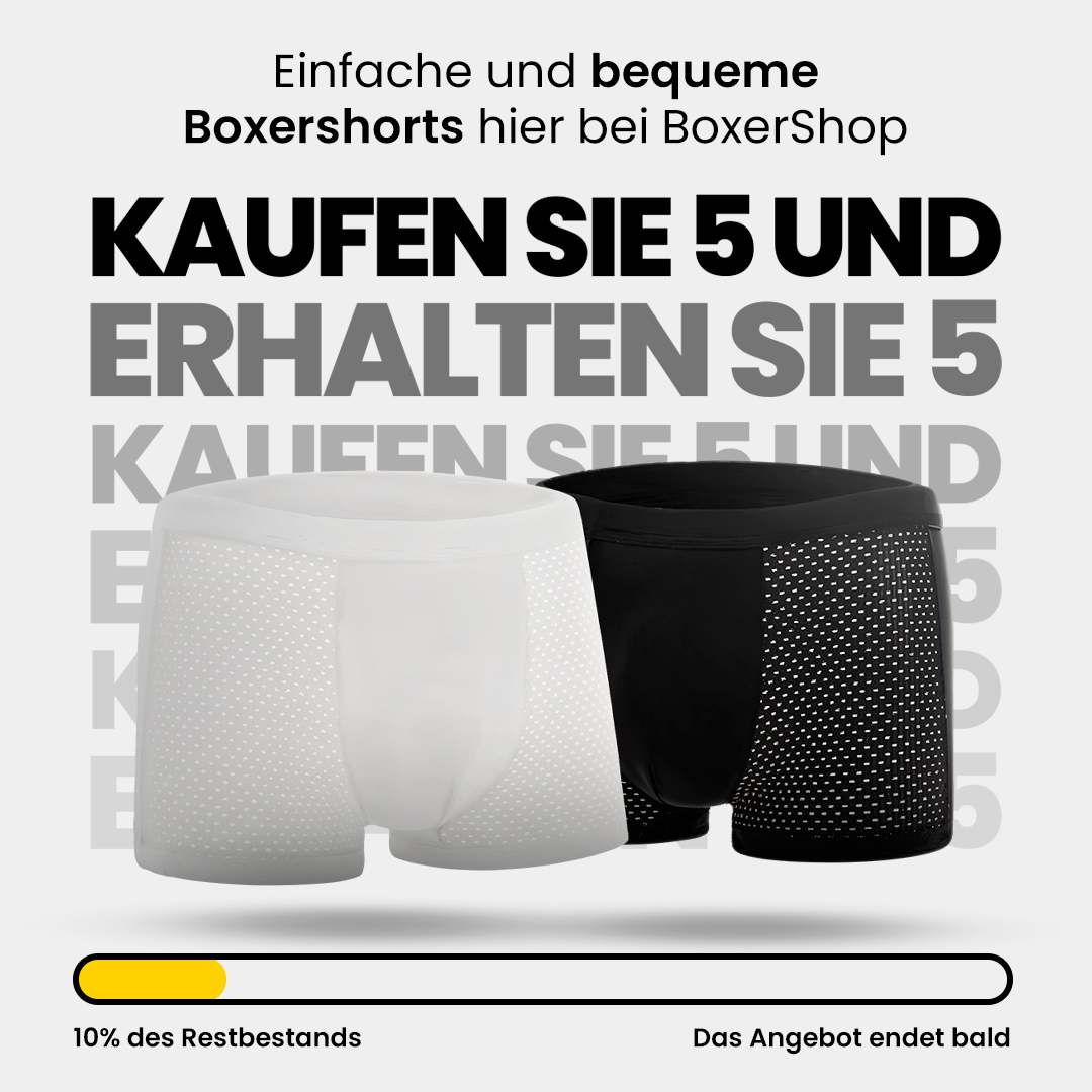 10 BAMBUSFASER-BOXERSHORTS ZUM PREIS VON 5 | BAMBOOWEAR