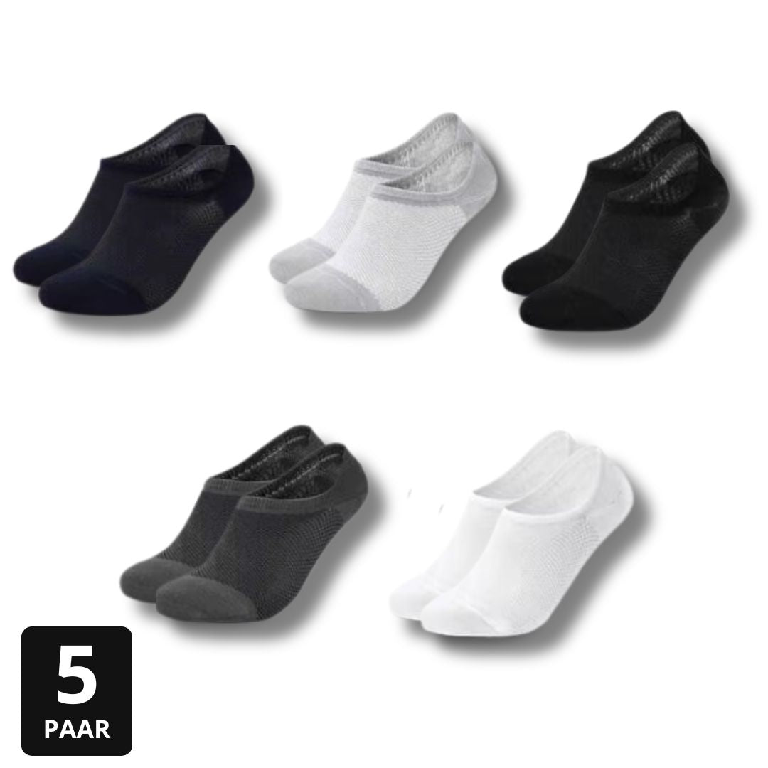 ATMUNGSAKTIVES SOCKEN-SET | FÜSSLING / NO-SHOW | 5ER-PACK