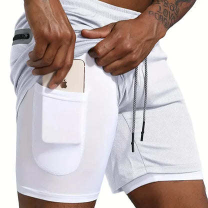 KOMPRESSIONSSHORTS AUS DRYFIT-MATERIAL | GYM SHORT 2ER-PACK