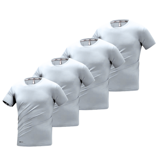 T-SHIRT AUS BAMBUSFASER | BAMBUSSHIRT 4ER-PACK WEIß