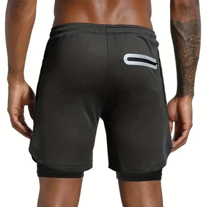 KOMPRESSIONSSHORTS AUS DRYFIT-MATERIAL | GYM SHORT 2ER-PACK