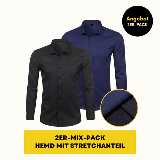 HEMD MIT STRETCHANTEIL | ELASTECH 2ER-PACK MIX