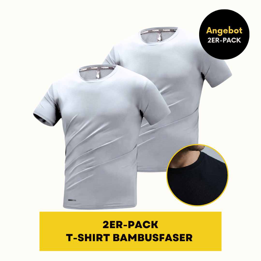 T-SHIRT AUS BAMBUSFASER | BAMBUSSHIRT 2ER-PACK WEIß