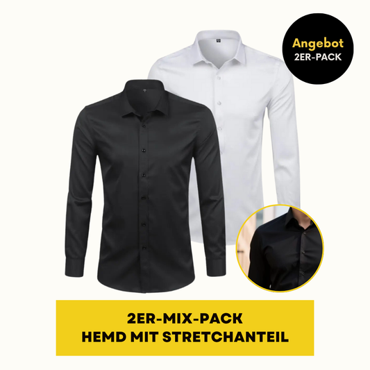 HEMD MIT STRETCHANTEIL | ELASTECH 2ER-PACK MIX