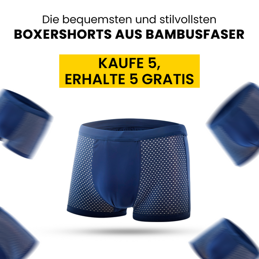 10 BAMBUSFASER-BOXERSHORTS ZUM PREIS VON 5 | BAMBOOWEAR (Exklusives Angebot)