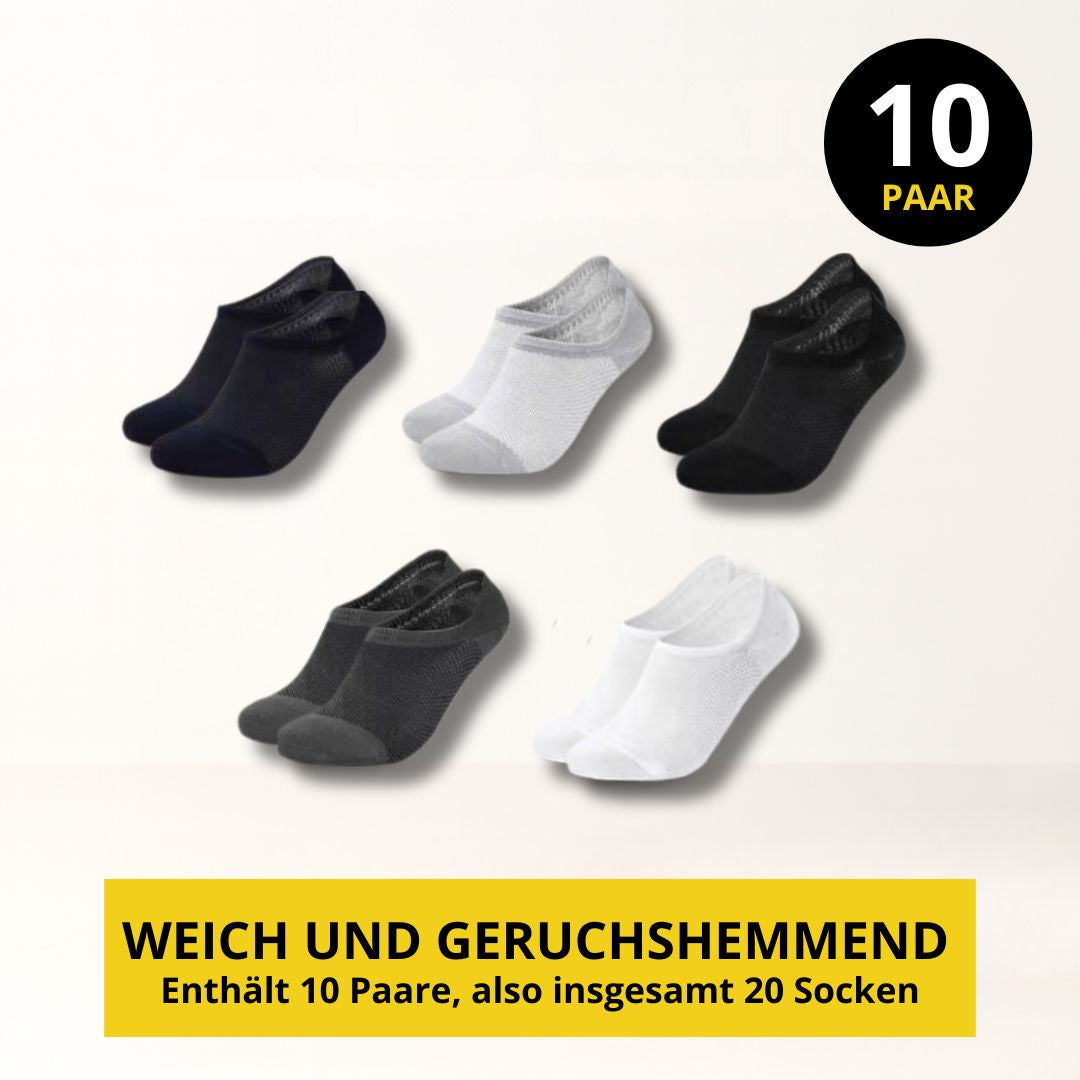 ATMUNGSAKTIVES SOCKEN-SET | FÜSSLING / NO-SHOW | 10ER-PACK