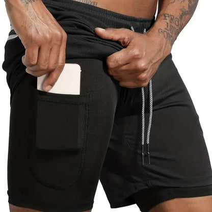 KOMPRESSIONSSHORTS AUS DRYFIT-MATERIAL | GYM SHORT 2ER-PACK
